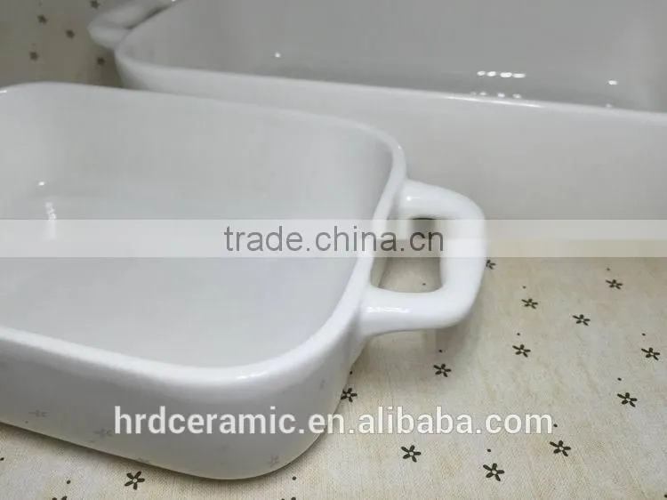 Ceramic oven dish/stocked porcelain cheese bakeware plate