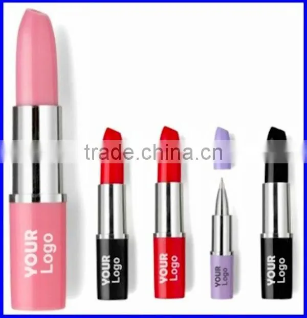 plastic lipstick ball point pen