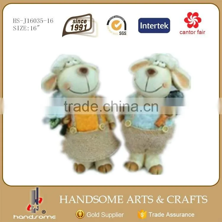 16 Inch Sheep Garden Ornament Molulds Home and Garden Animal Decor