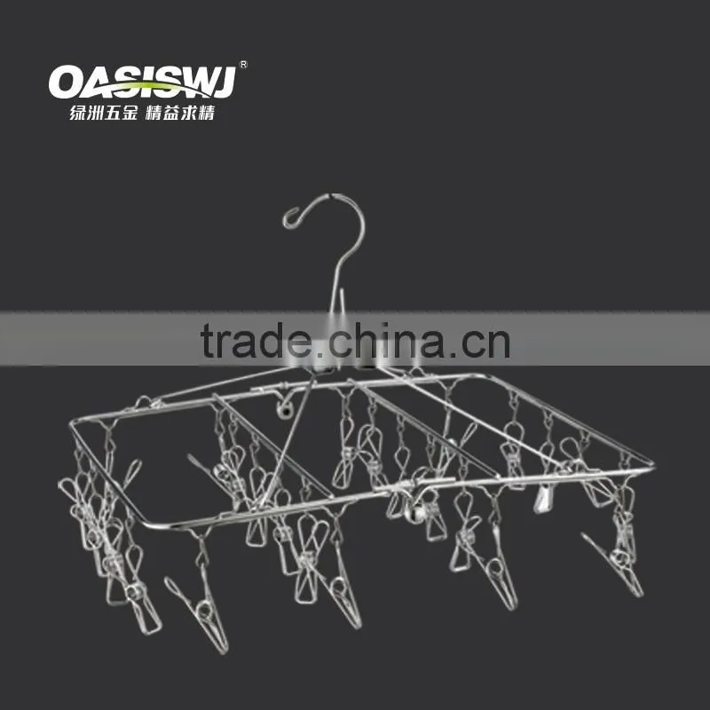 China Household Essential Laundry Products Stainless Steel Sock Hanger