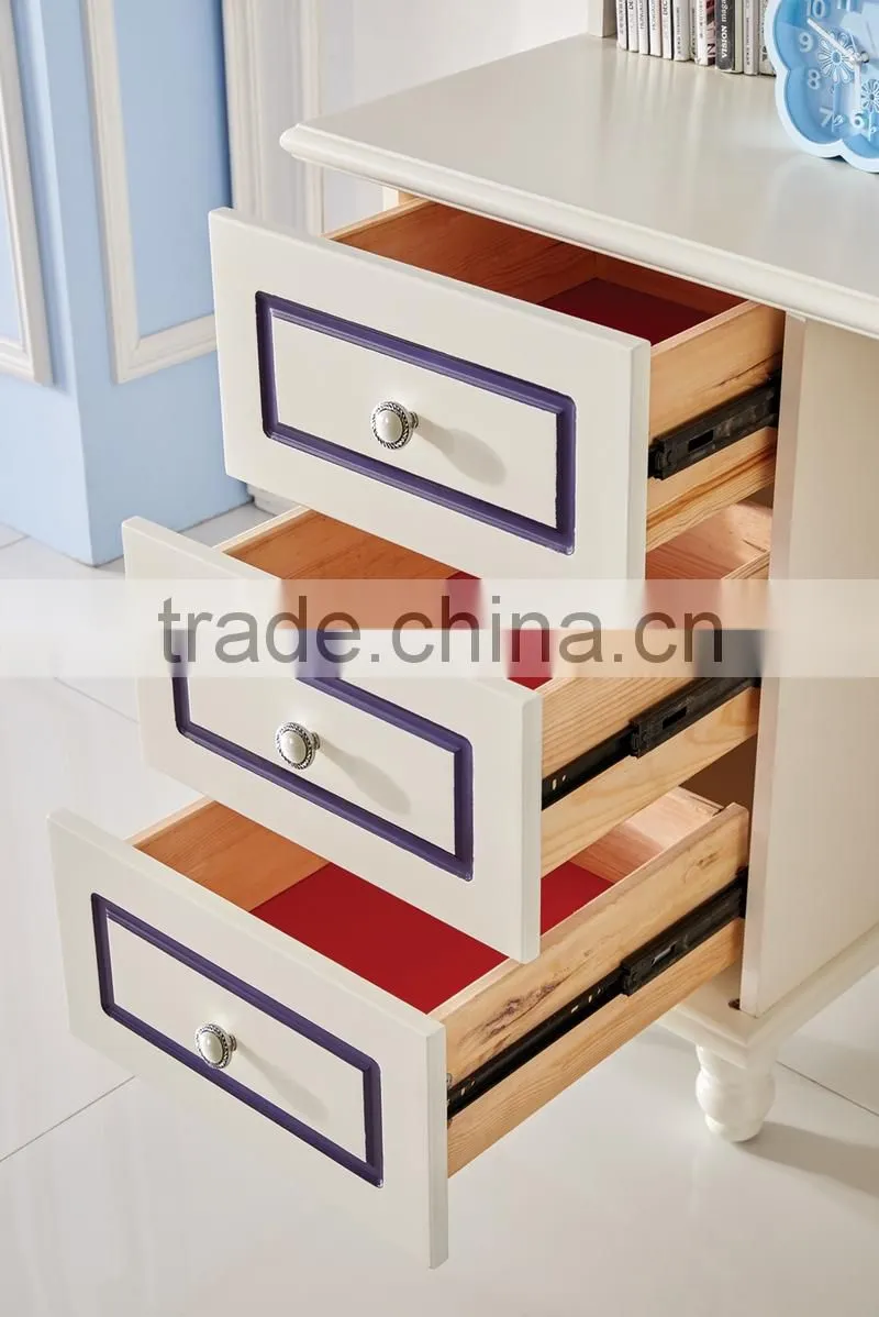 MJ665 2016 new luxury colorful white bedroom set wooden children kids teenager bedroom set