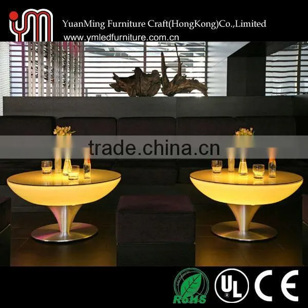 Hight Quality PE Materail Led Illuminated Cocktail Table