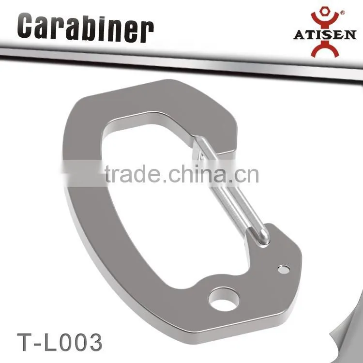 Alphabet Style Carabiner 3Cr13 Stainless Steel Spring Clip Hook Outdoor Survival Tool