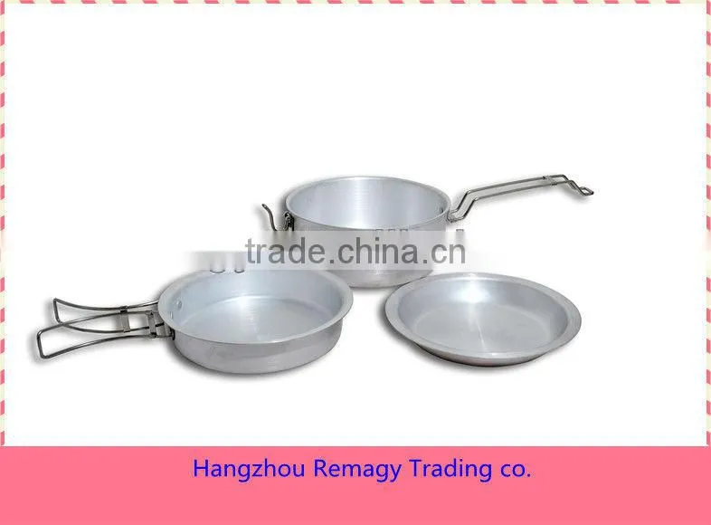 3pcs aluminiumcamping cookset/mess kit /mess tin /aluminum lunch box