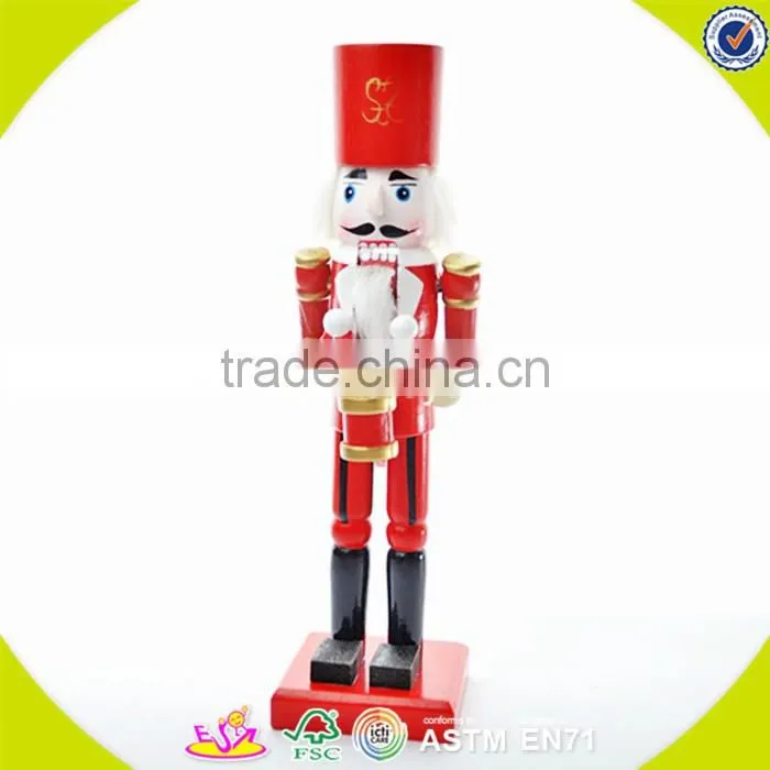 Wholesale wonderful household decoration red wooden nutcracker,delicate red wooden nutcracker ,best gift nutcracker W02A009