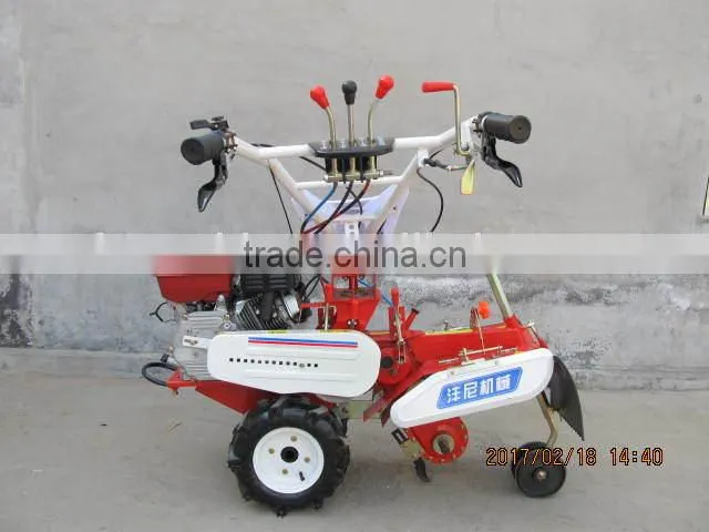 Multi-functional manual start gasoline power rotary tiller of farm equipment