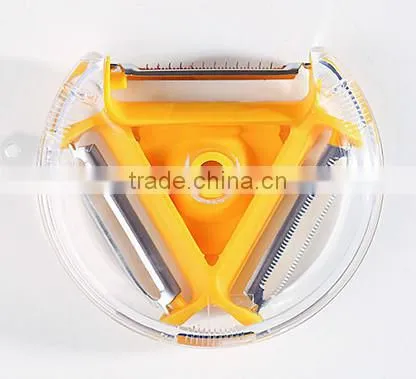 Creative Kitchen Tool 3 In 1 Fruit & Vegetable Round Peeler with Cute design