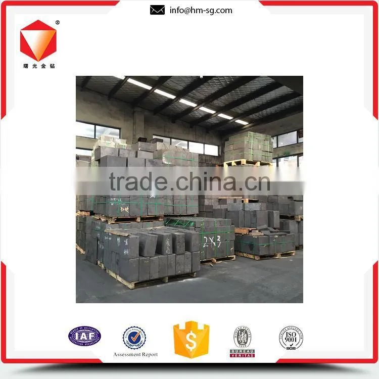 High grade supply isostatic china impregnated graphite block