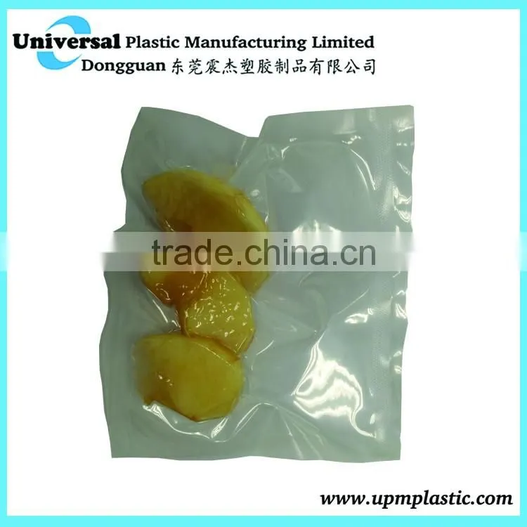 Printed eco-friendly plastic vacuum bag for fresh food