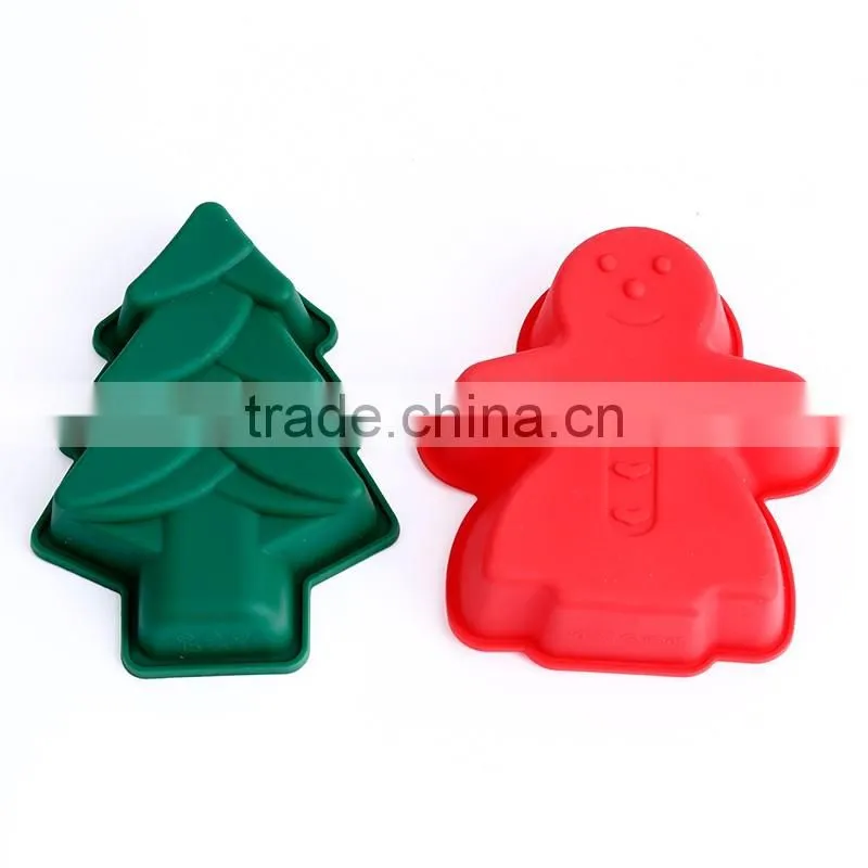 CBU06 Christmas tree style silicone cake mould