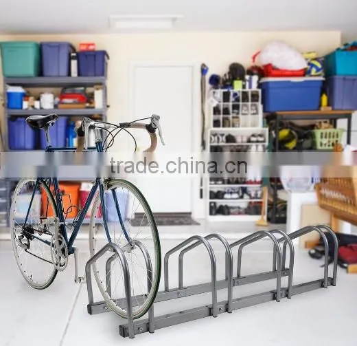 Floor Mount Bike Garage Parking Stand Steel Rack