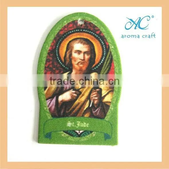 Custom design shape car air freshener best promotional gifts hanging type paper air freshener card