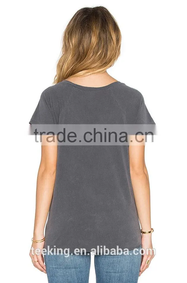 wholesale custom organic cotton printed t shirt women