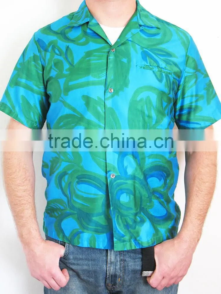 2017 OEM man hawaiian shirts short sleeve shirt