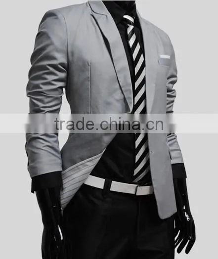 man casual suit wool and polyester fabric