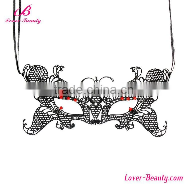 OEM accepted black butterfly dancing party mask mini masquerade mask