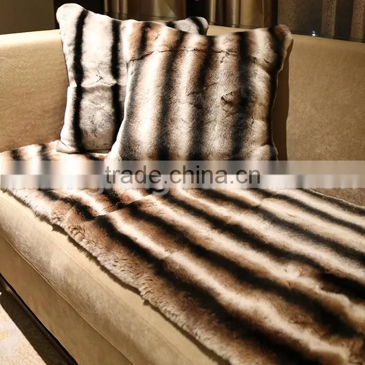 CX-D-128B New Arrival Rex Rabbit Fur Carpet/Fur Blanket