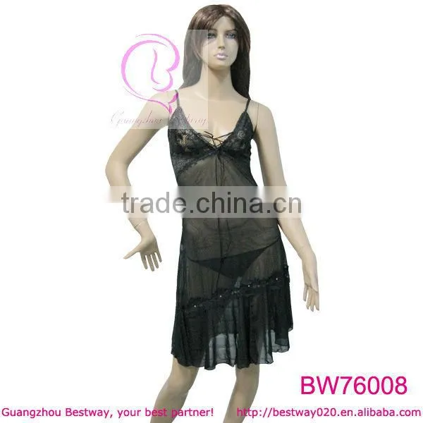Sexy lingerie night lingerie transparent sleepwear