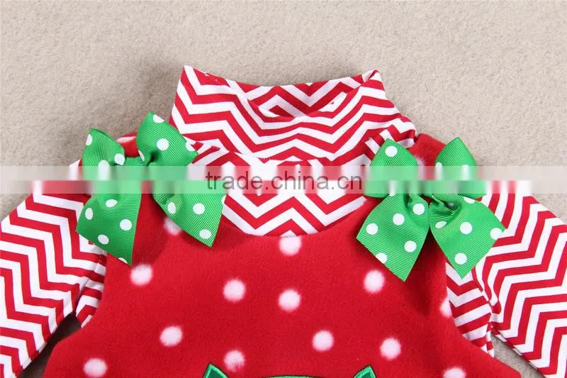 Christmas boutique hot sale penguin applique girl gift outfit