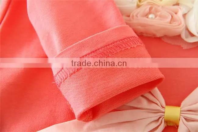 Fall and winter in stock 2015 children's clothing t-shirts for girls Cartoon undershirt tops 5pcs/lot 100-140 Kids clothes