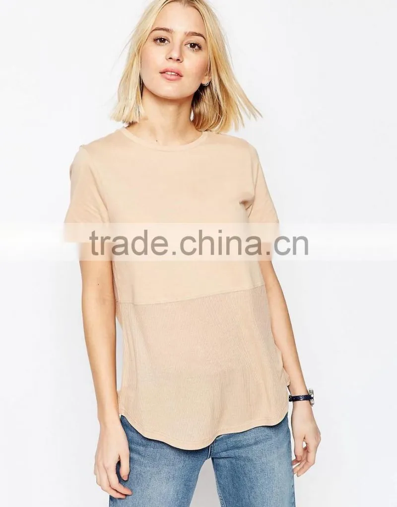 China wholesale factory women's clothing blank T-shirt for women