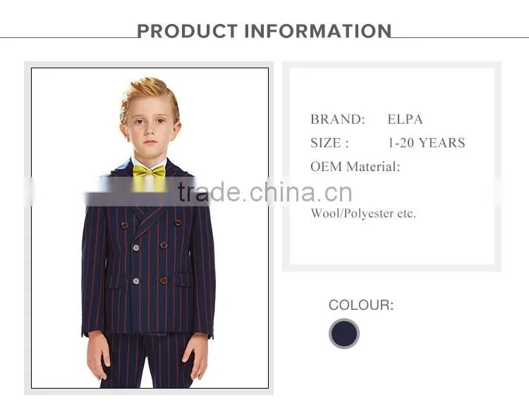 ELPA kids casual suits three pieces vertical stripped party suits for boys