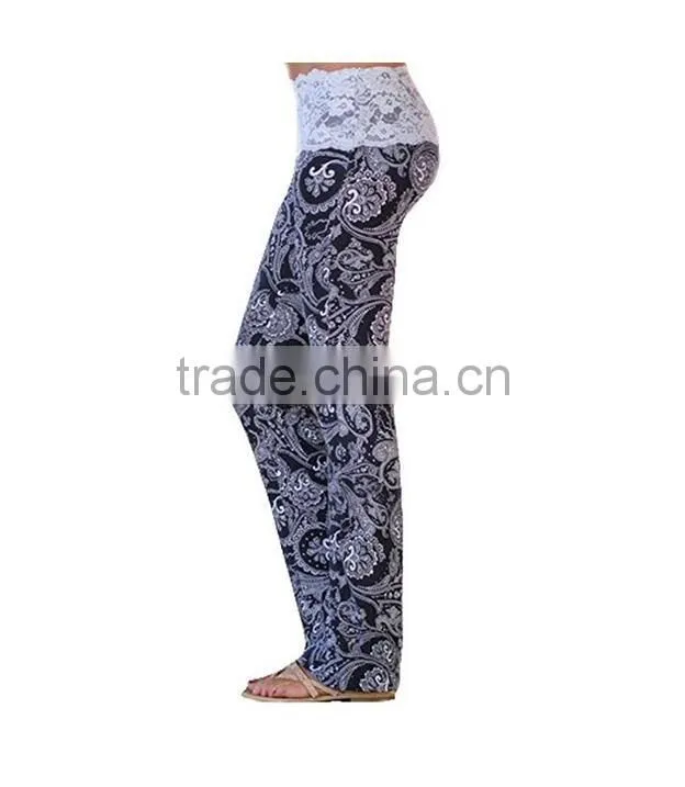 Full sublimation print capri yoga pants women custom your logo