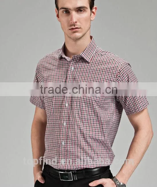 Fashion good quality model summer short sleeve man shirt