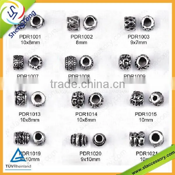Zinc Alloy Beads Bracelet Beads Flat Metal Beads