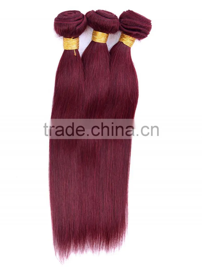 99j# Straight Wave Grade AAA Virgin Hair Brazilian Hair Sew in Weaves