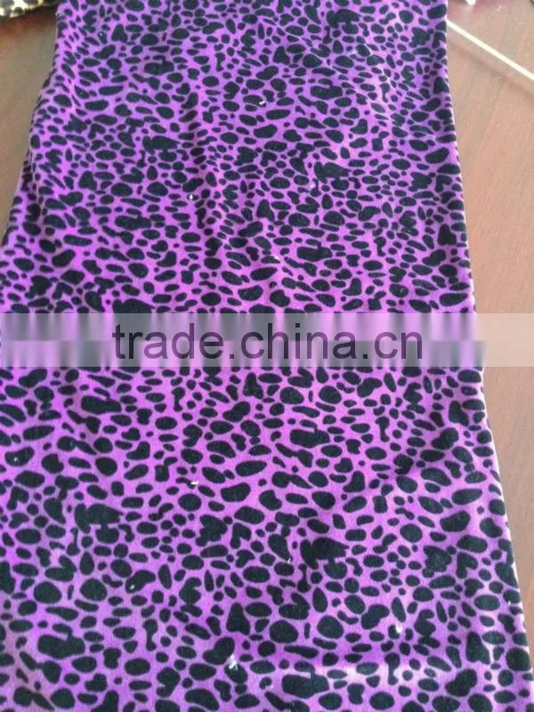 Highi quality spandex pinted mirco velvet for garments fabric