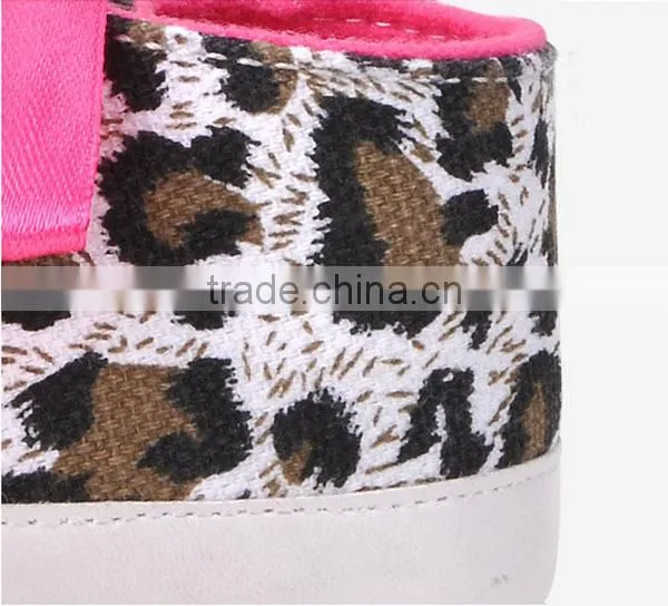 new design leopard sequins print baby girl shoes