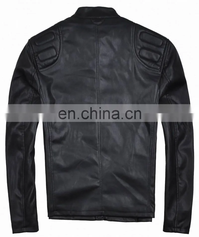 2017 Winter Handsome Quilted Leather Motorcycle Jacket Men