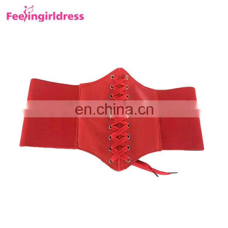 New Lace Up Wide Waist Trainer Corset Belt Women Shape-Making Fashion Elastic Belt
