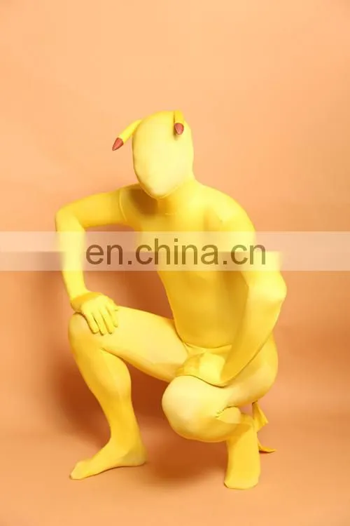 2016 Full Body Pikachu Pokemon Lycra Spandex Zentai Unisex Party Cosplay Suit