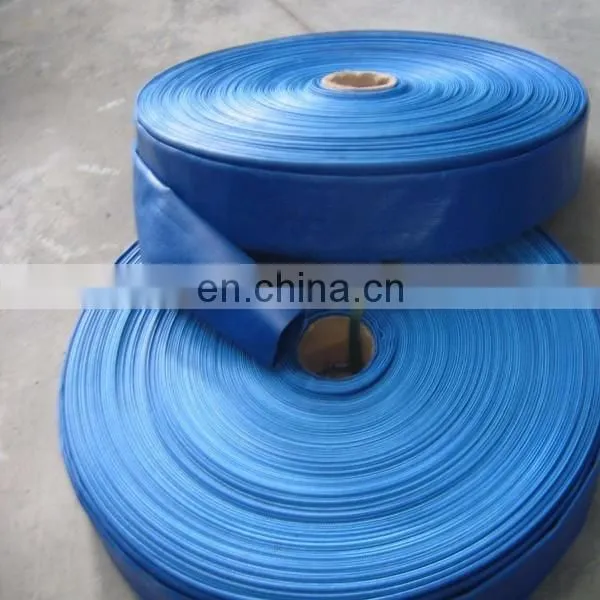 China factory blue 0.2Mpa PVC lay flat irrigation hose