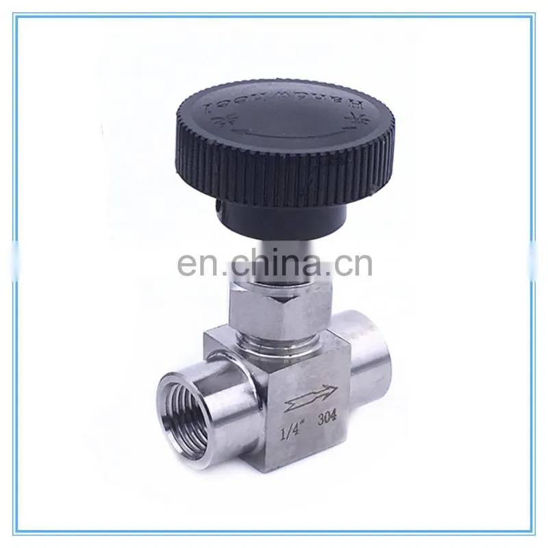 1/8" 1/4" 3/8" 1/2" BSP Equal female Thread SS 304 Stainless Steel Flow Control shut off Needle Valve
