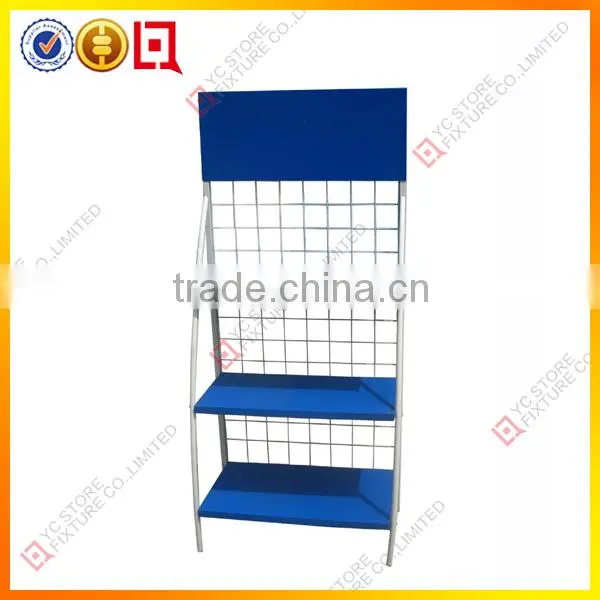 Custom-made metal wire liter plastic bottle display rack