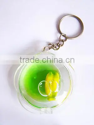 Liquid Unique Design Shape Keychain with Floater Inside, Wholesale Acrylic Key chain