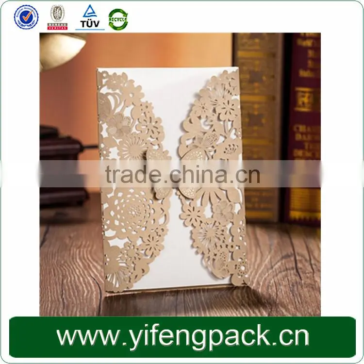 Chinese handmade fancy wedding invitation card