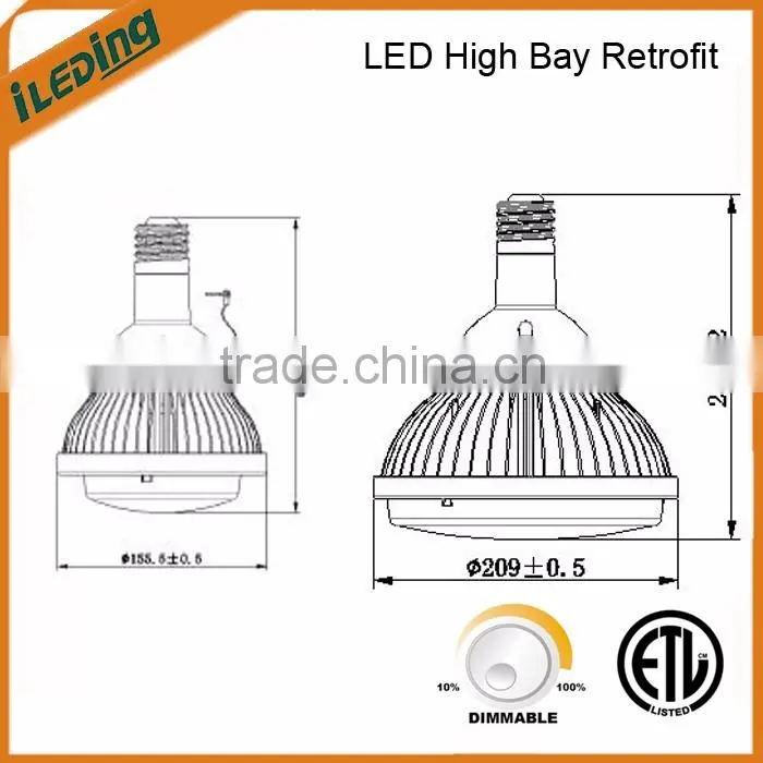 80W High Efficiency Replace Metal Halide High Bay Light with No Driver
