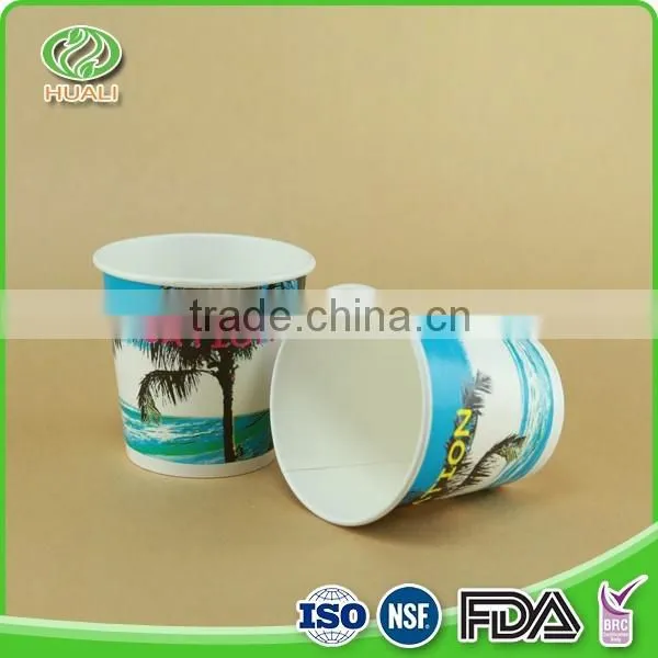 Summer beach pattern disposable paper recycled soft drink cup
