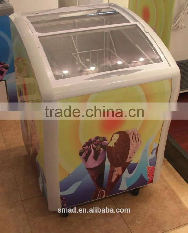 commercial mini ice cream display freezers