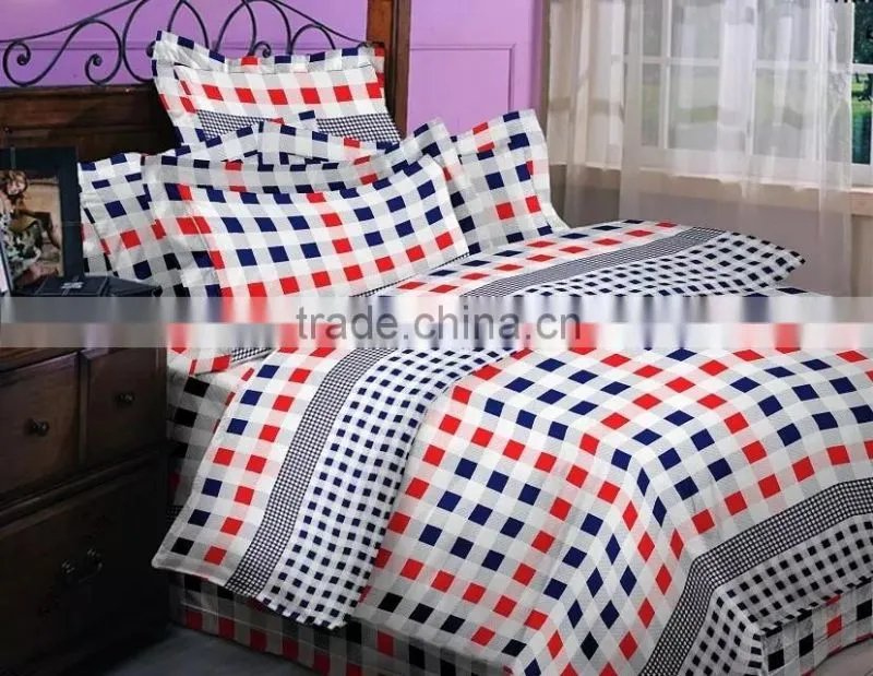 Hot sale microfiber fabric pigment printed bedding sheet set/home textile bedding sheet set