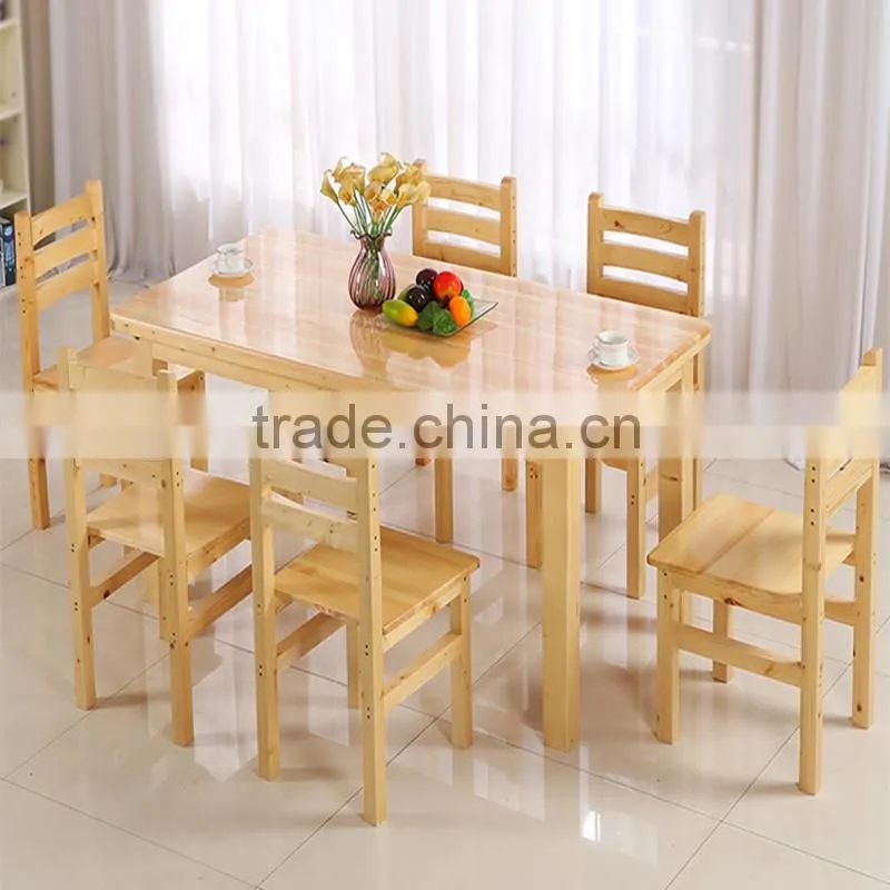 Customize 100% Solid Wood Restaurant Furniture, Pine Wood Table and Chair Wholesale