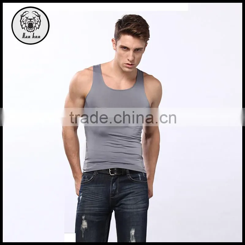 Wholesale 100% Cotton Plain Colorful Gym Singlets for Men