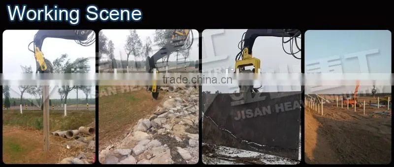 sheet pile driver Vibro hammer for excavator in 12-50T
