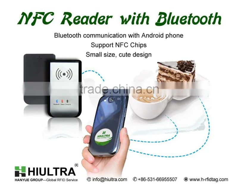 Low Price Portable Smart Wrieless Bluetooth Reader 13.56mhz