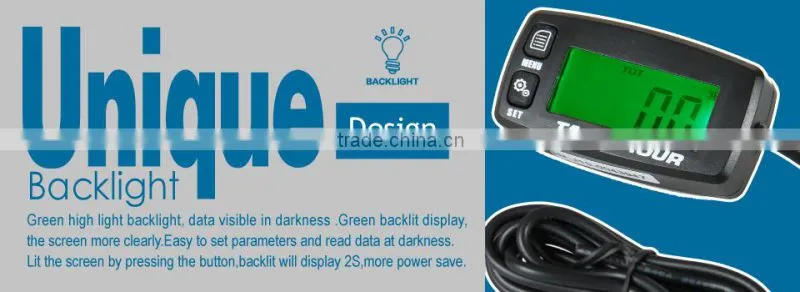 Backlight inducation digital tach hour meter engine hour meter RPM meter maintenance reminder for For Motorcycle Marine Boat ATV