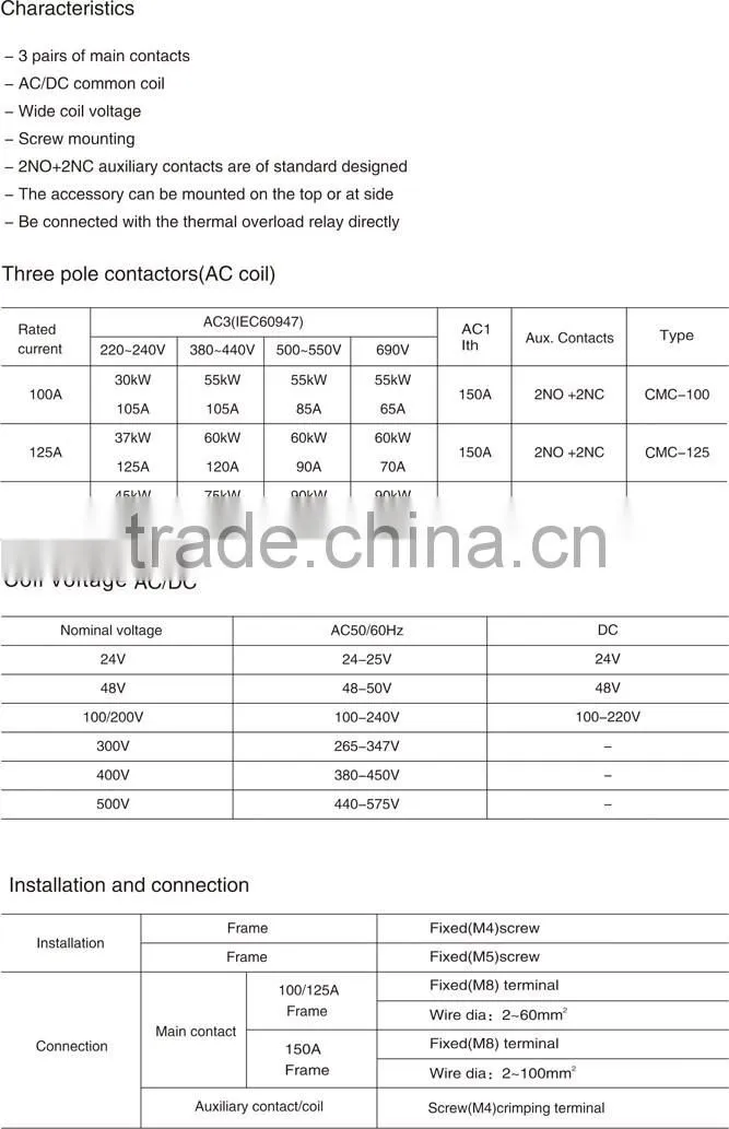 Industrial Controls,CMC Series Contactor-100-150 CMC-150